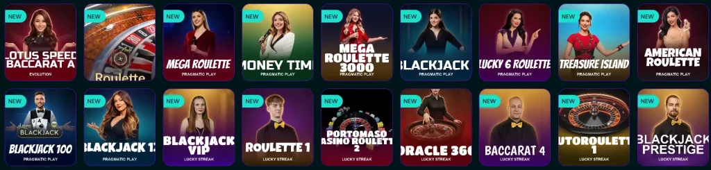 Space Slotz Casino Live Casino Spiele mit Roulette, Blackjack und Baccarat